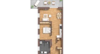 Burg Carré, Brüggen, Staffelgeschoß, Haus 53 rechts WE07