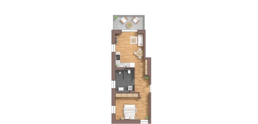 Burg Carré, Brüggen, harmonische Wohnung, 1.OG, Haus 53 A links, WE20