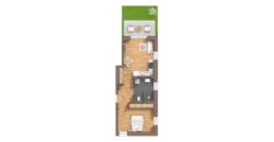 Burg Carré, Brüggen, harmonische Wohnung, EG, Haus 53 A rechts WE15
