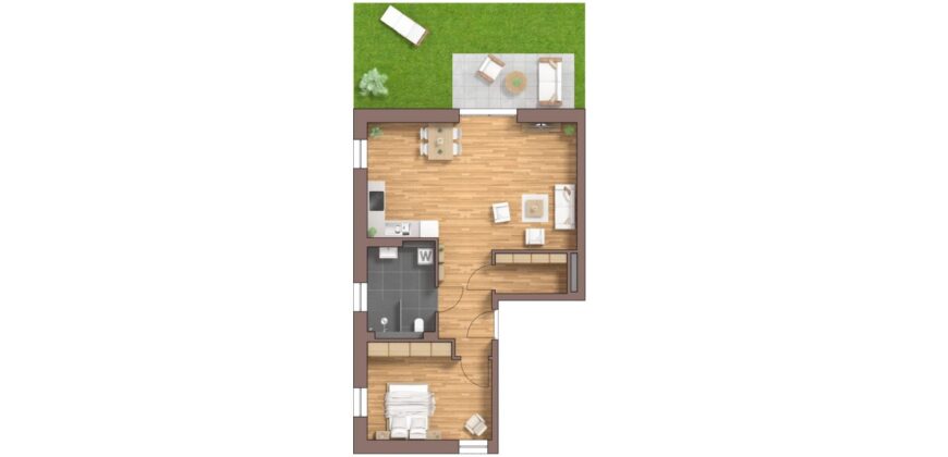 Burg Carré, Brüggen, herrliche Wohnung, EG, Haus 53 B, links WE23