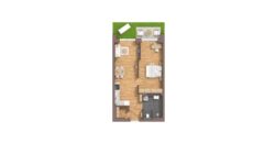 Burg Carré, Brüggen, ideale 2 Zimmer Wohnung, EG, Haus 53 C, mitte WE28