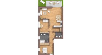 Burg Carré, Brüggen, exclusive 3 Zimmer Wohnung, EG, Haus 53 D, links WE36