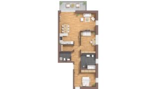 Burg Carré, Brüggen, hochwertige 3 Zimmer Wohnung, 1.OG, Haus 53 E, rechts WE42