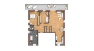 Burg Carré, Brüggen, exklusives Penthaus, Haus 53 E, WE44